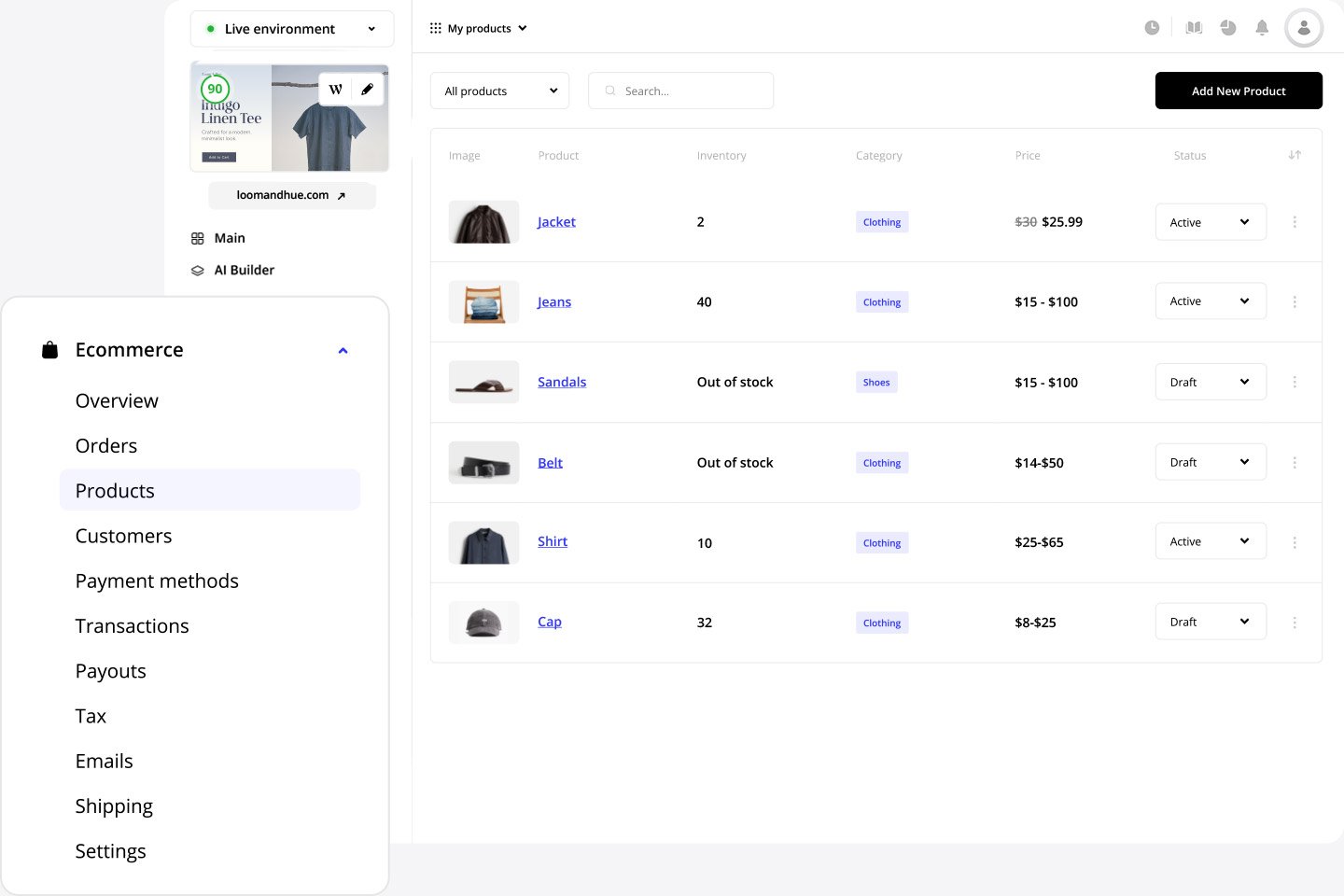 Ecommerce management tools