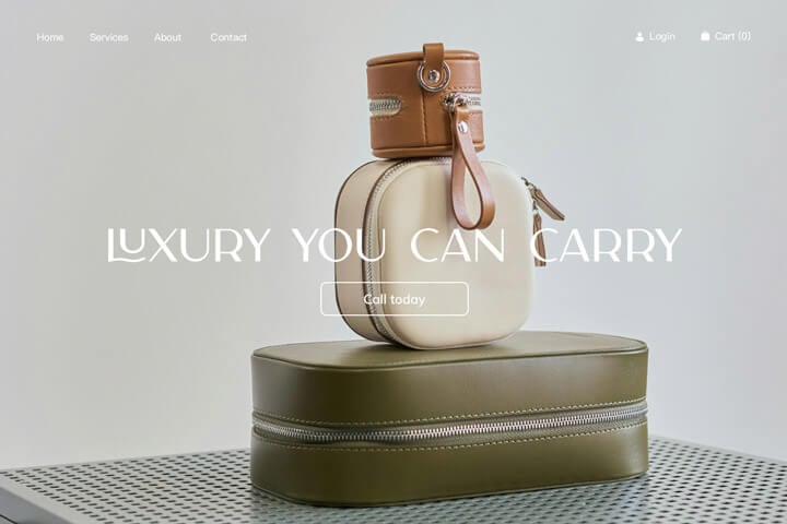 Banner showcasing an online store website example