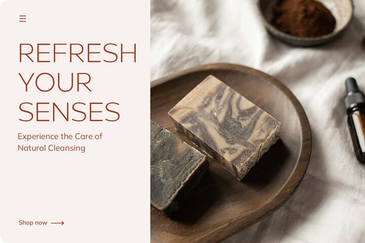 Banner showcasing an online store website example