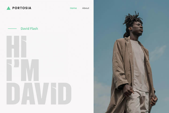 Banner showcasing a personal website example