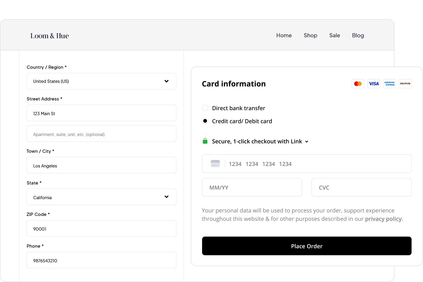 10Web payments powered by Stripe