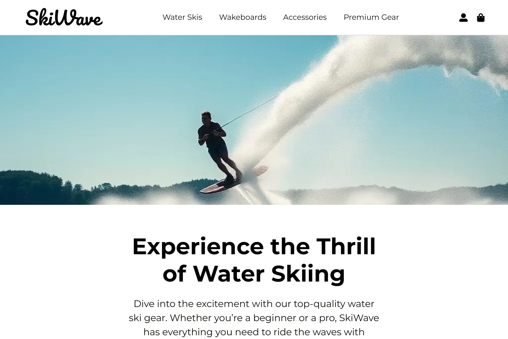 Water Ski retailer website template