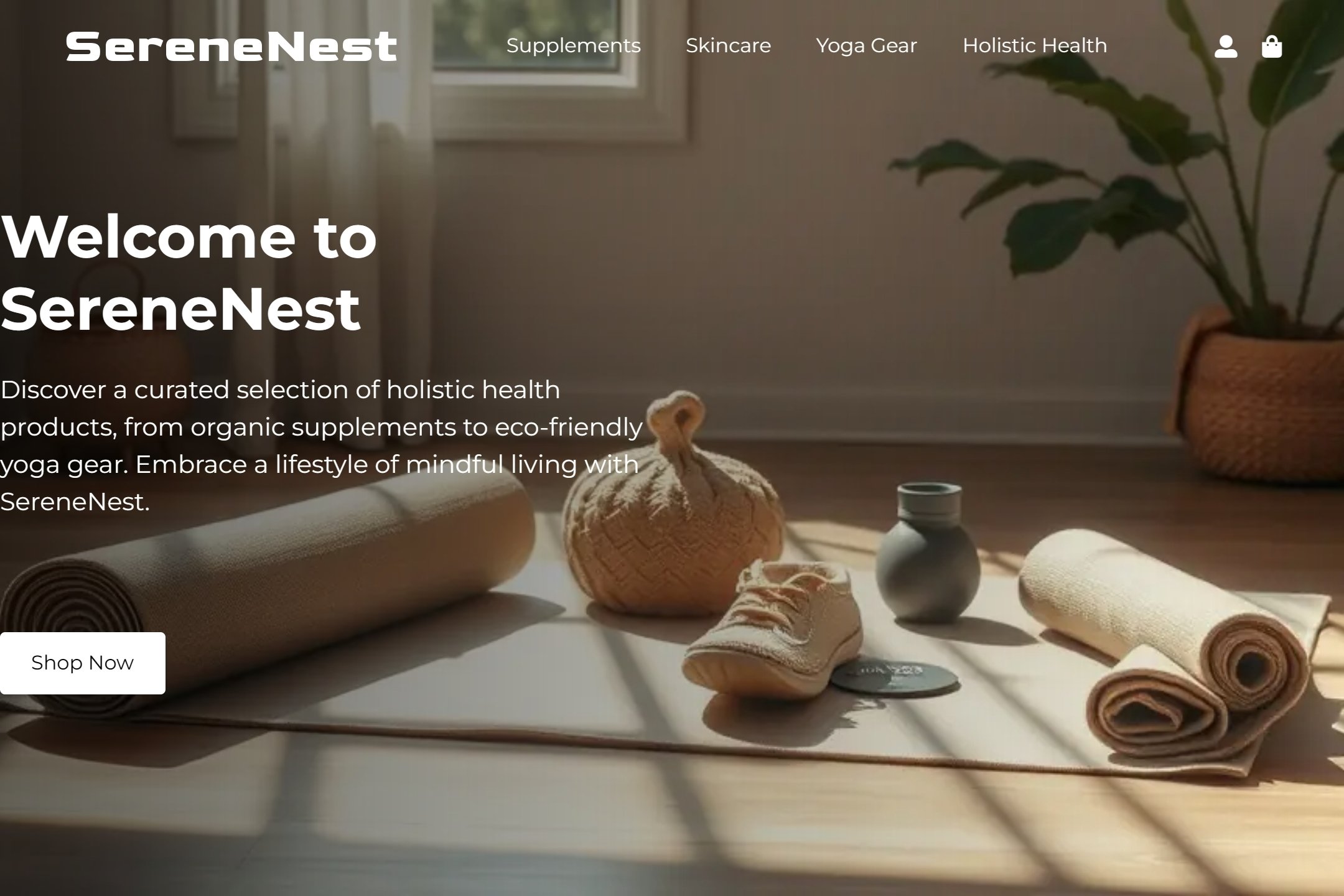 Wellness store website template