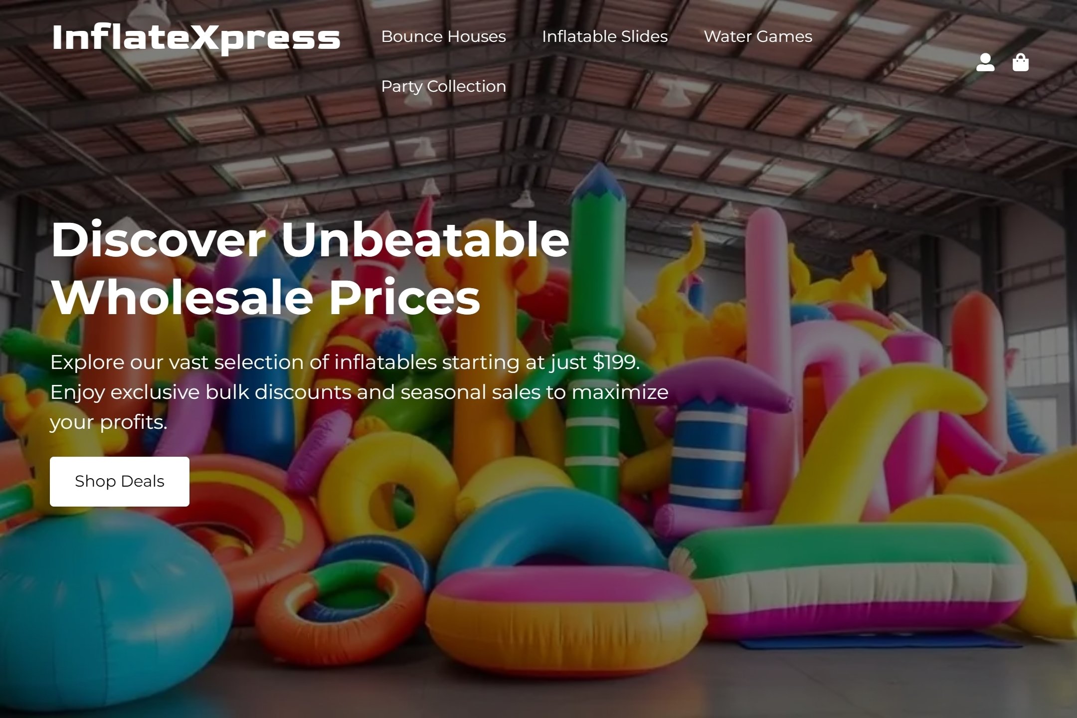 Wholesale inflatables online store website template