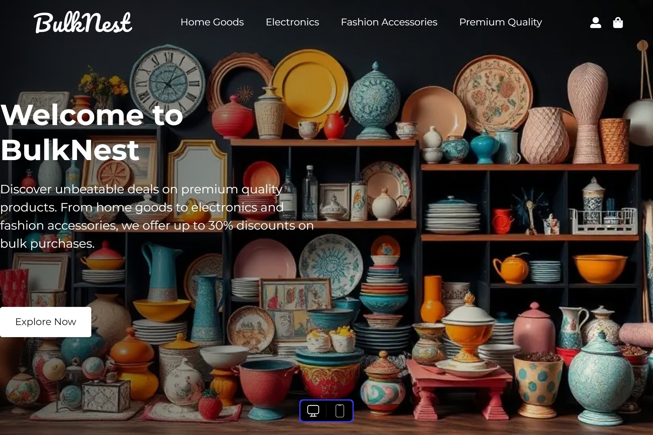Wholesaler website template