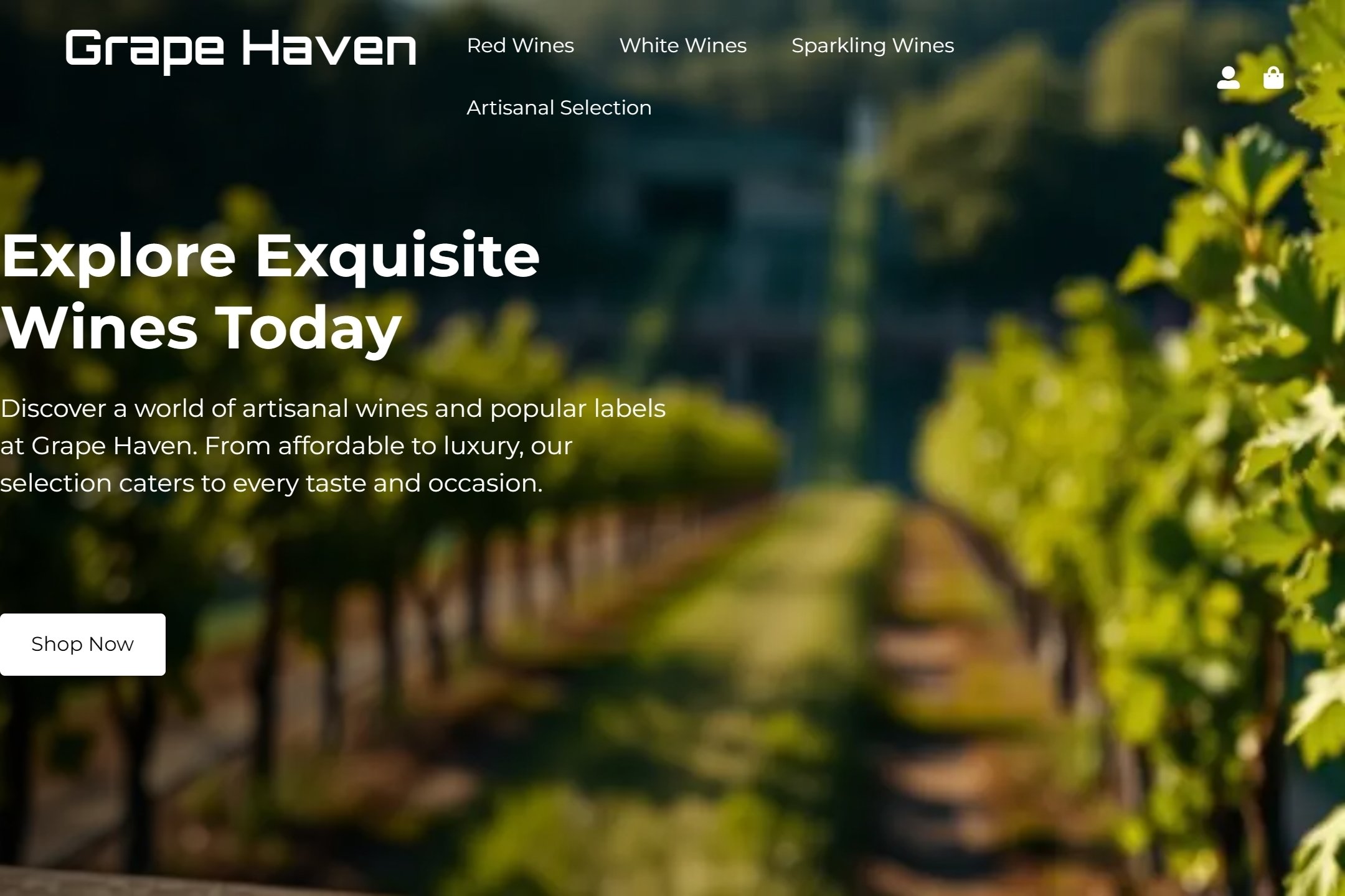 Wine shop website template