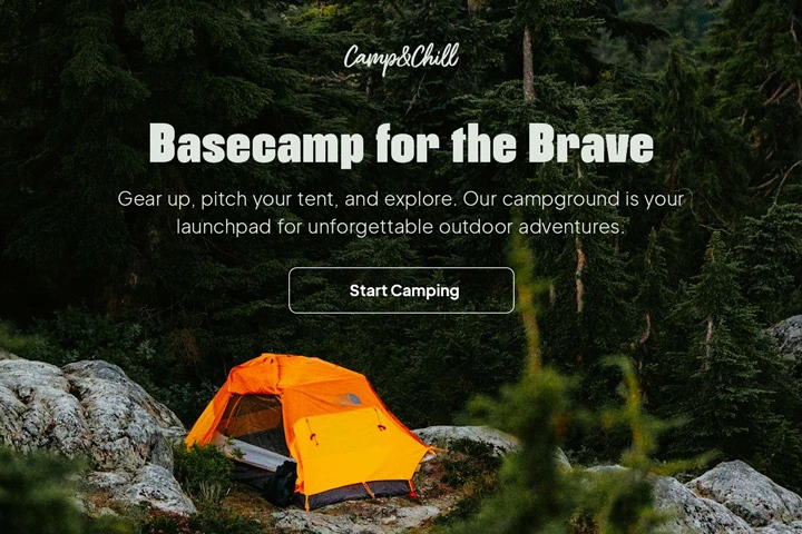 Banner showcasing a business website example