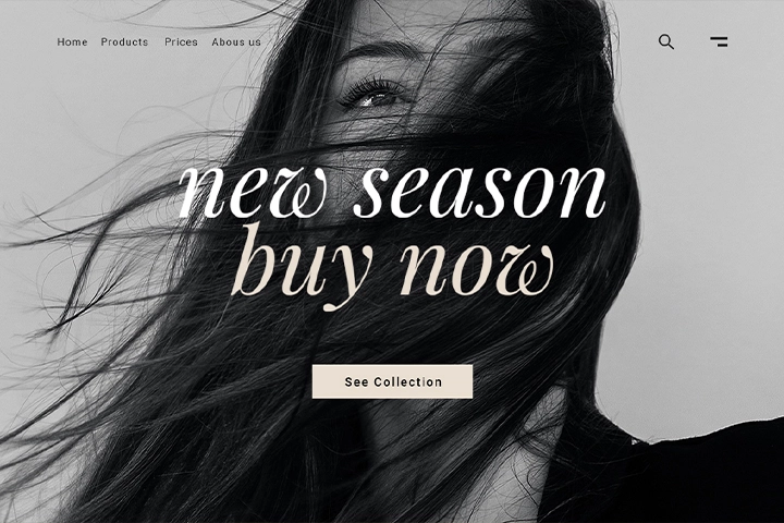 Banner showcasing a business website example