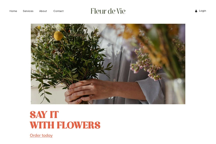 Banner showcasing a business website example