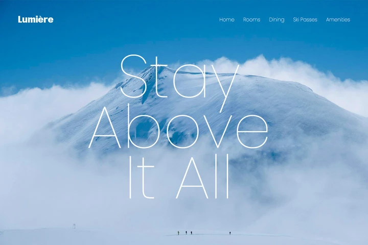 Banner showcasing a business website example