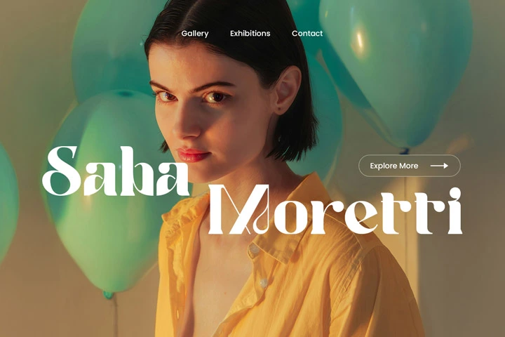 Banner showcasing a business website example